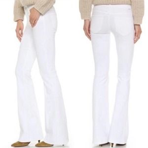 NWT MOTHER The Insider Full Length Flare Wide Leg Jeans Denim Glass Slipper 24